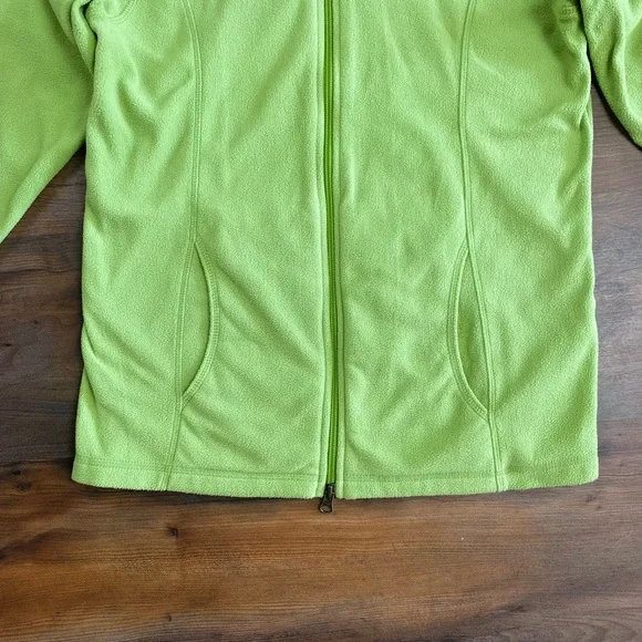 Land’s End Green Thermacheck Fleece Jacket Size S - Picture 3 of 5